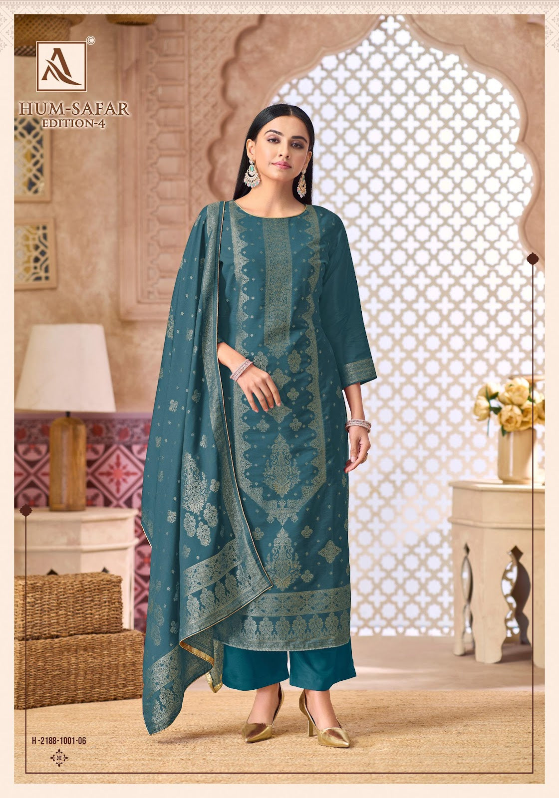 Hum Safar Edition 4 Alok Viscose Muslin Karachi Salwar Suits Wholesale