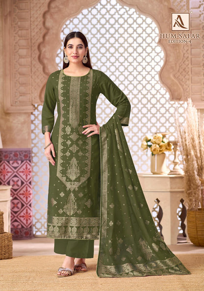 Hum Safar Edition 4 Alok Viscose Muslin Karachi Salwar Suits Wholesale