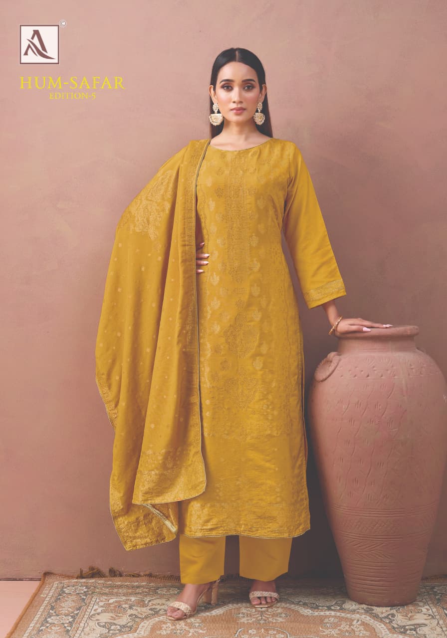 Hum Safar Edition 5 Alok Viscose Muslin Karachi Salwar Suits Manufacturer Ahmedabad