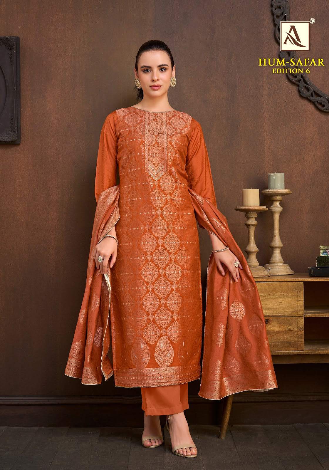 Hum Safar Edition 6 Alok Viscose Maslin Karachi Salwar Suits Exporter