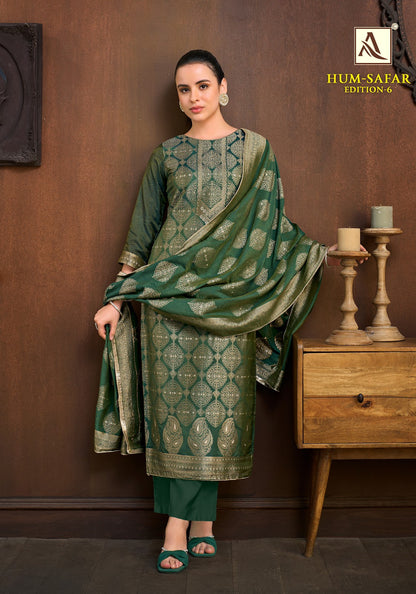 Hum Safar Edition 6 Alok Viscose Maslin Karachi Salwar Suits Exporter