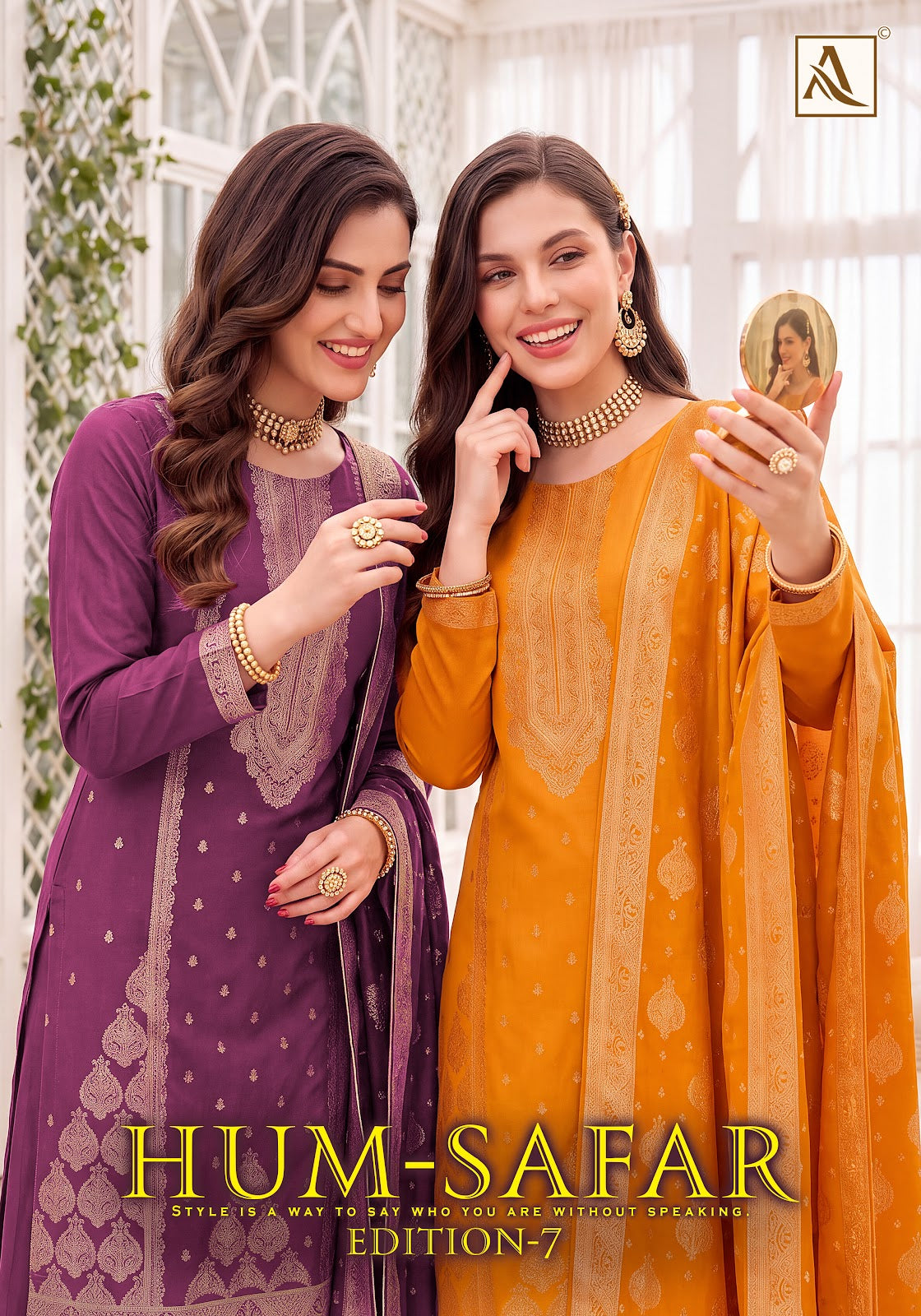 Hum Safar Edition 7 Alok Viscose Maslin Karachi Salwar Suits Supplier