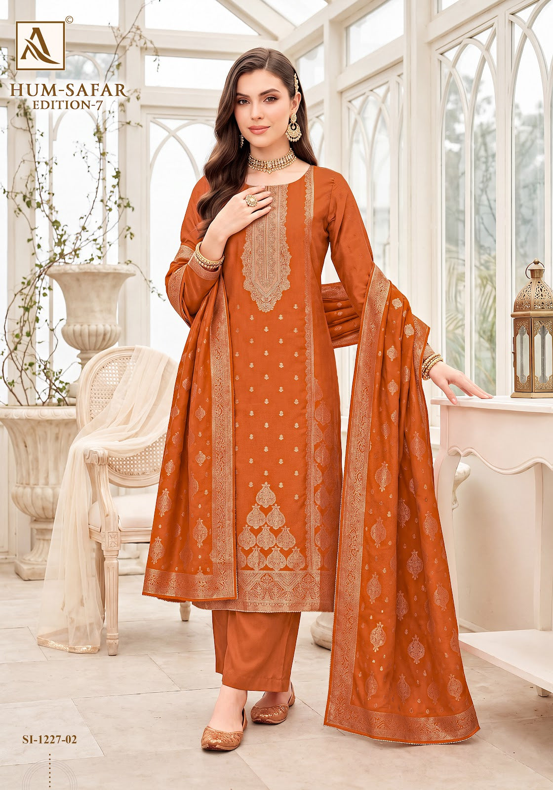 Hum Safar Edition 7 Alok Viscose Maslin Karachi Salwar Suits Supplier