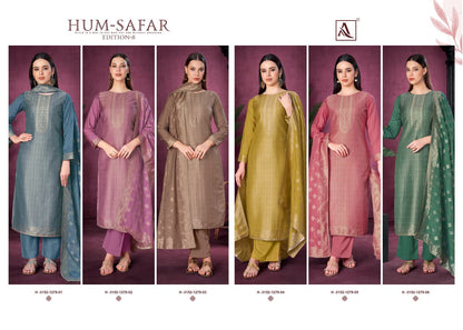 Hum Safar Edition 8 Alok Viscose Maslin Karachi Salwar Suits Wholesaler