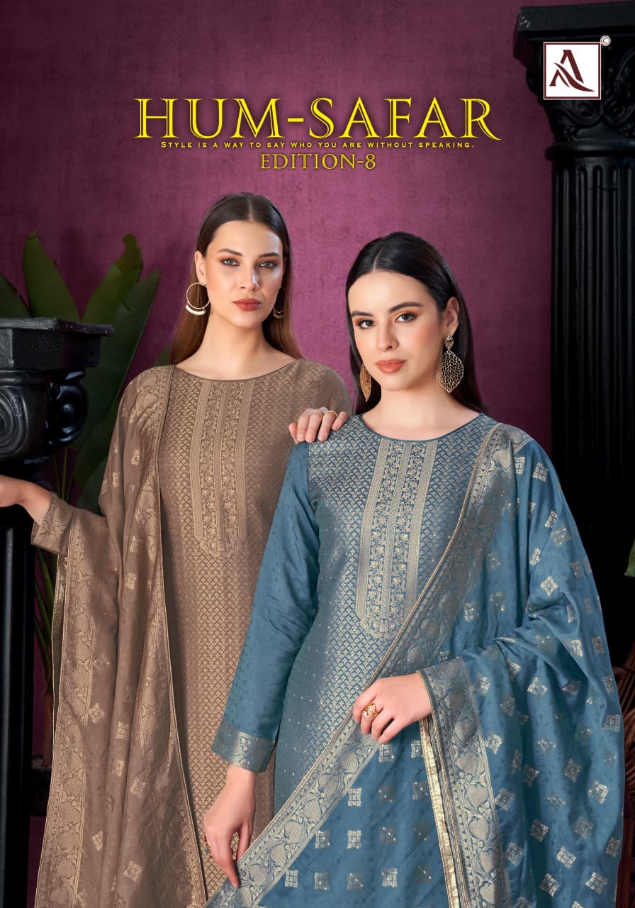 Hum Safar Edition 8 Alok Viscose Maslin Karachi Salwar Suits Wholesaler