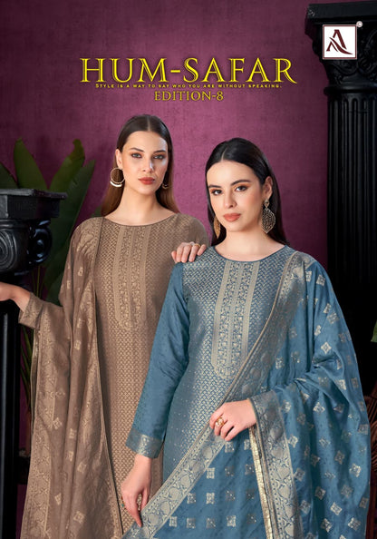 Hum Safar Edition 8 Alok Viscose Maslin Karachi Salwar Suits Wholesaler