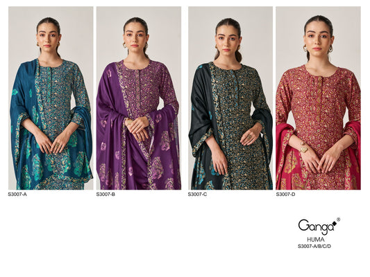 Huma S3007 Ganga Pashmina Suits Manufacturer India