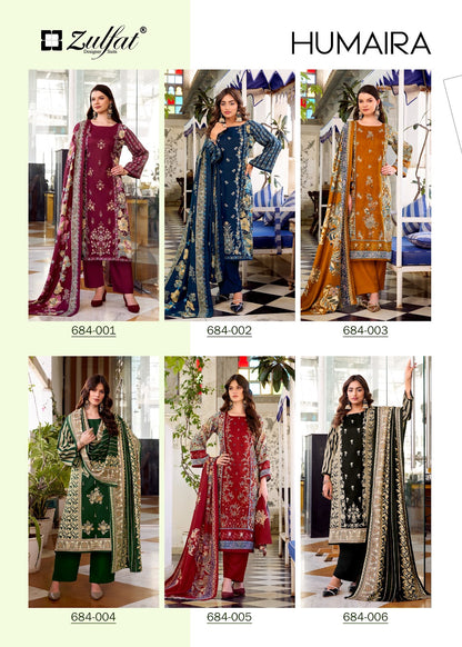 Humaira Zulfat Designer Woolen Karachi Pashmina Salwar Suits Supplier Gujarat