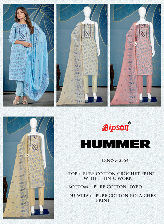 Hummer 2554 Bipson Prints Cotton Pant Style Suits