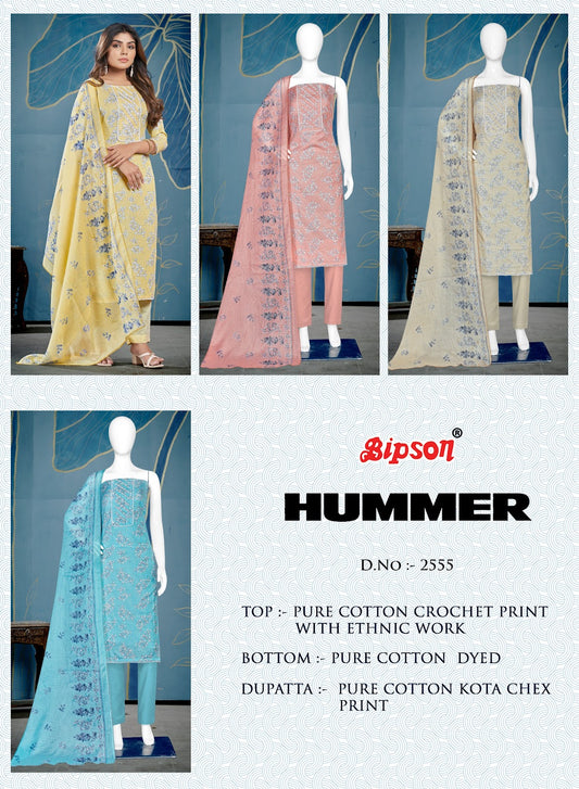 Hummer 2555 Bipson Prints Cotton Pant Style Suits