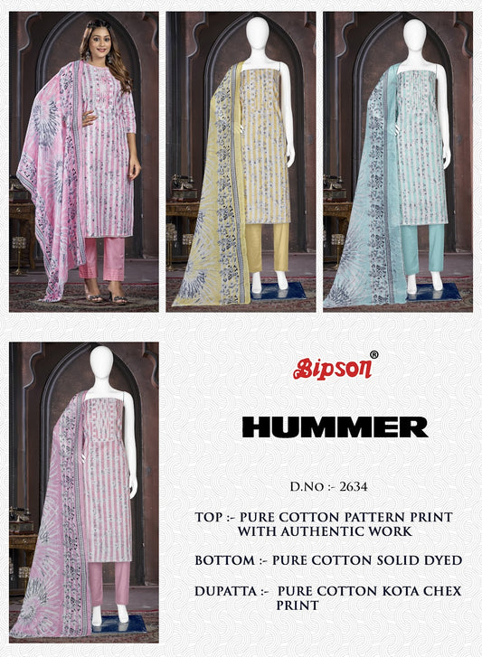 Hummer 2634 Bipson Prints Pure Cotton Pant Style Suits Wholesale Rate