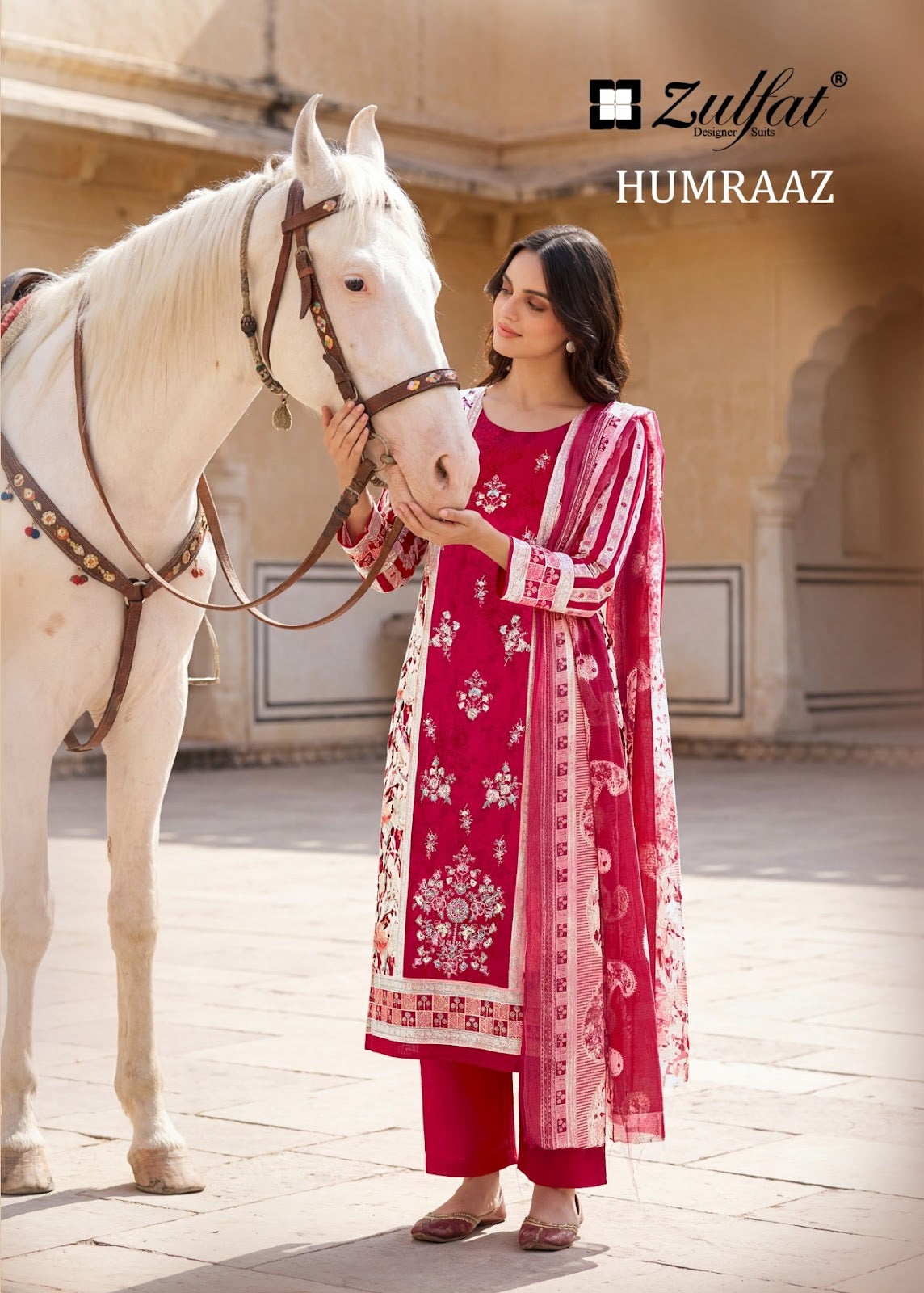 Humraaz Zulfat Designer Jam Cotton Karachi Salwar Suits Wholesale