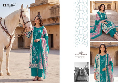 Humraaz Zulfat Designer Jam Cotton Karachi Salwar Suits Wholesale