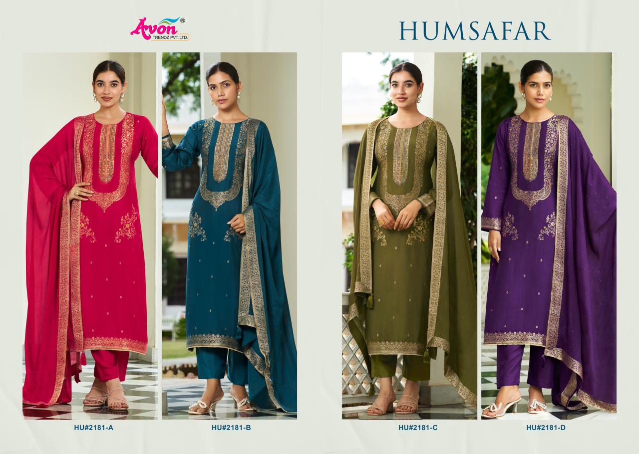 Humsafar Avon Trendz Muslin Silk Pant Style Suits Manufacturer India