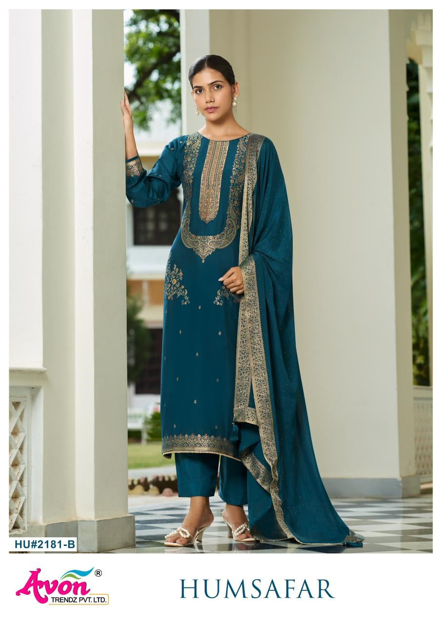 Humsafar Avon Trendz Muslin Silk Pant Style Suits Manufacturer India