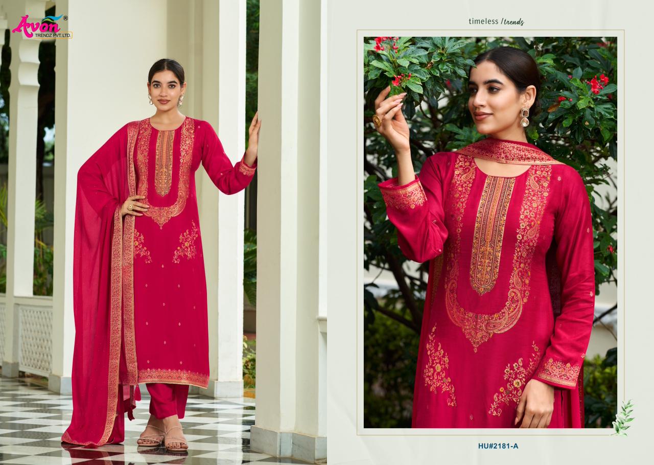 Humsafar Avon Trendz Muslin Silk Pant Style Suits Manufacturer India