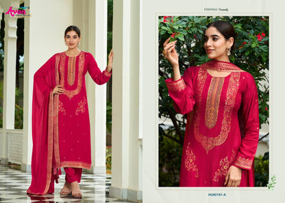 Humsafar Avon Trendz Muslin Silk Pant Style Suits Manufacturer India