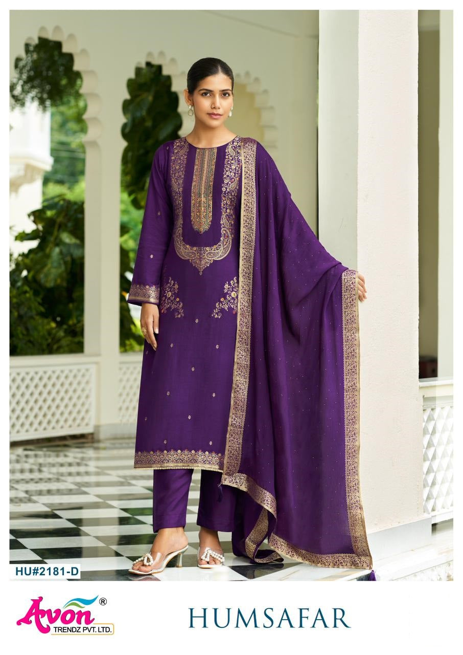 Humsafar Avon Trendz Muslin Silk Pant Style Suits Manufacturer India