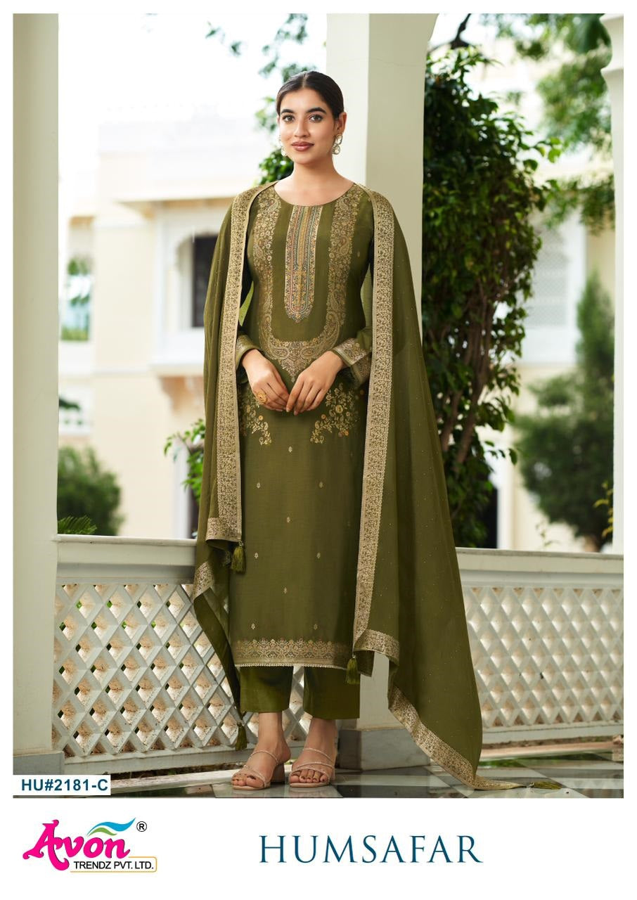 Humsafar Avon Trendz Muslin Silk Pant Style Suits Manufacturer India