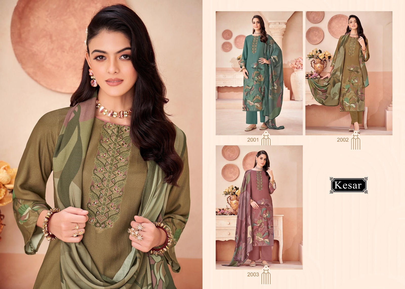 Humsafar Kesar Pashmina Suits Manufacturer Gujarat