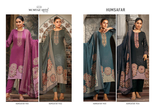 Humsafar Mumtaz Arts Pure Viscose Pashmina Suits Supplier