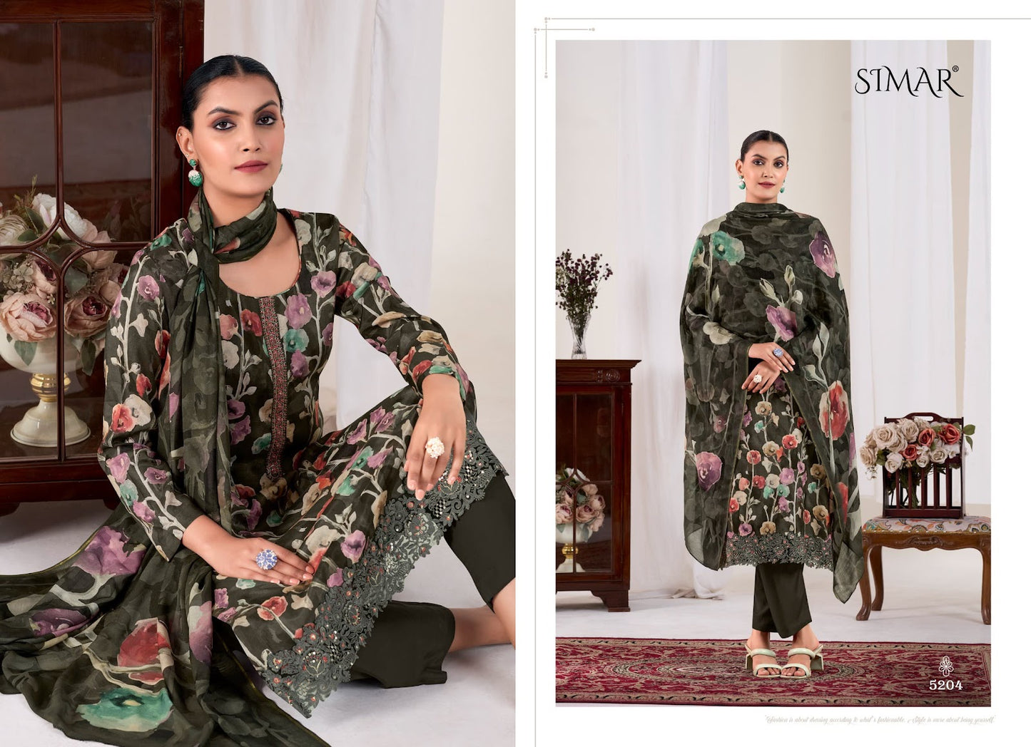 Humsafar Vol 2 Simar Viscose Muslin Pant Style Suits Exporter India