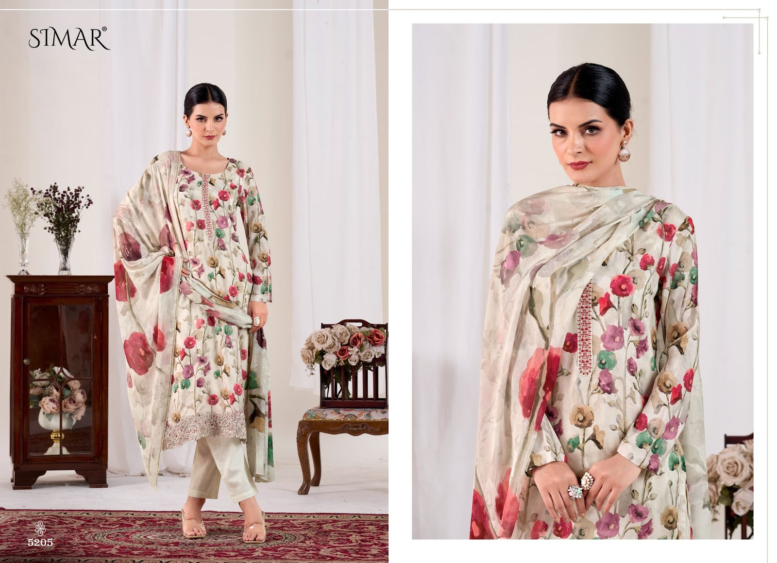 Humsafar Vol 2 Simar Viscose Muslin Pant Style Suits Exporter India