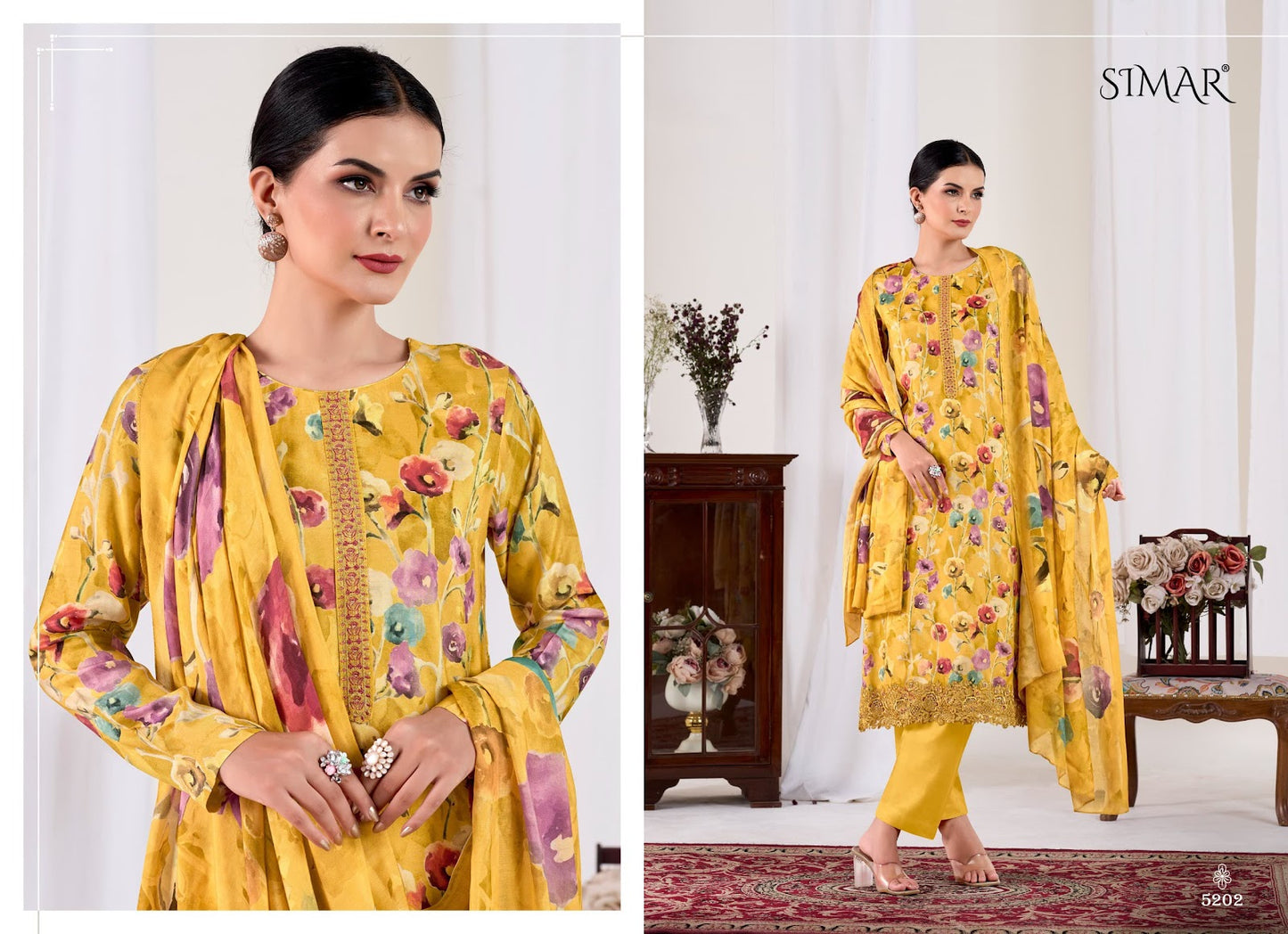 Humsafar Vol 2 Simar Viscose Muslin Pant Style Suits Exporter India