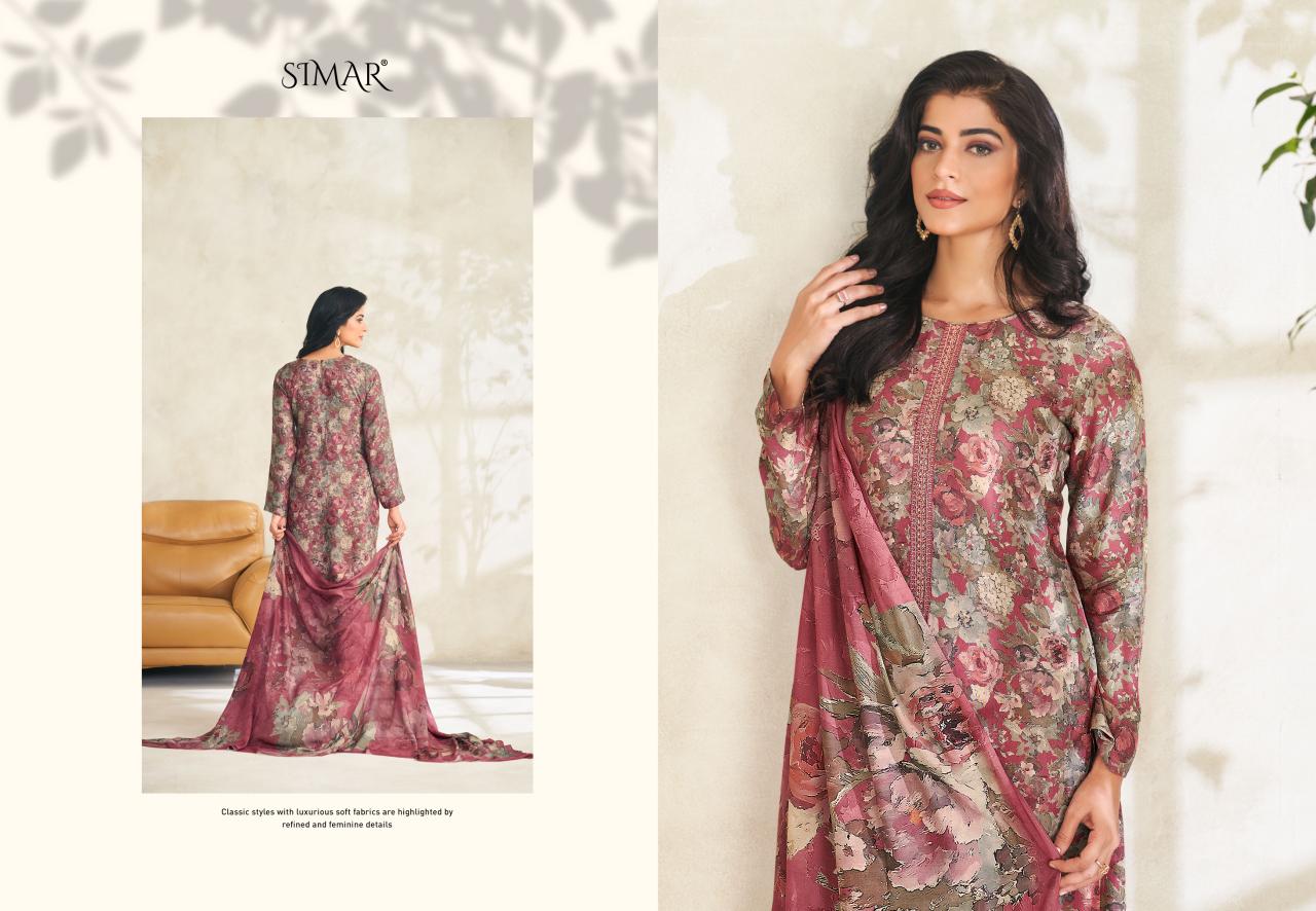 Humsafar Vol 3 Simar Glossy Viscose Muslin Pant Style Suits Wholesaler Ahmedabad