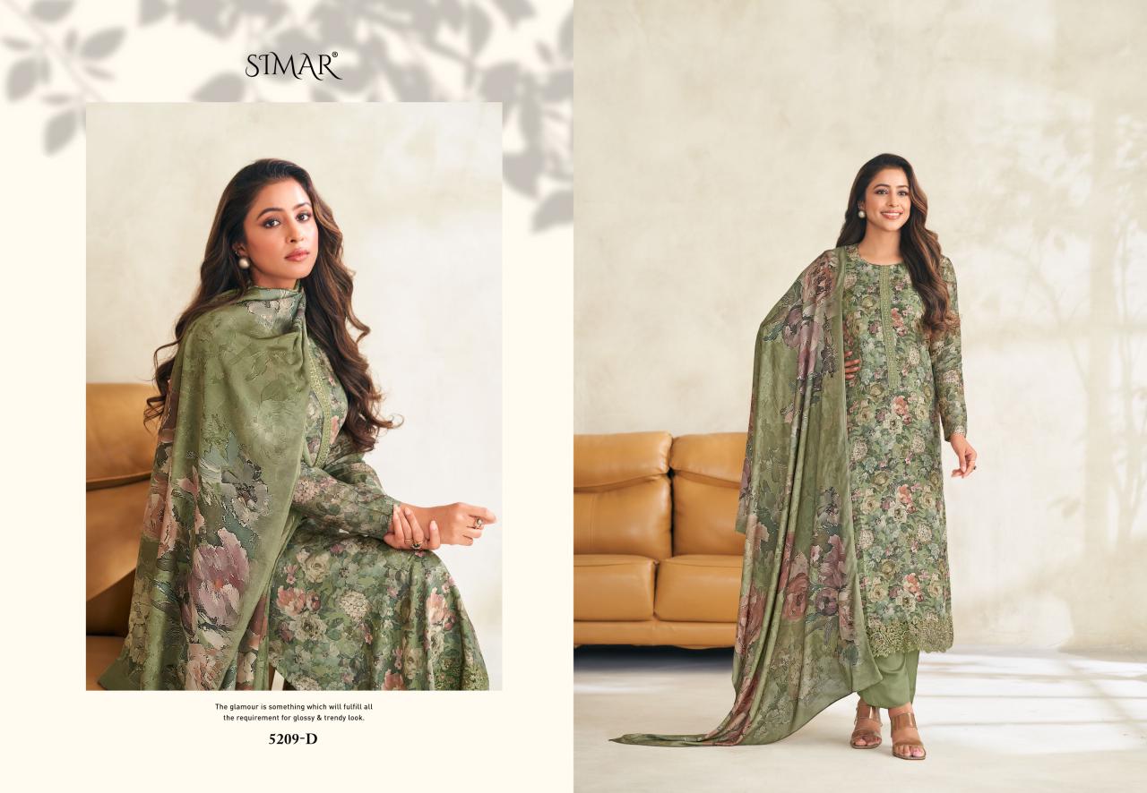 Humsafar Vol 3 Simar Glossy Viscose Muslin Pant Style Suits Wholesaler Ahmedabad