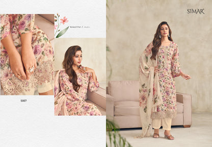 Humsafar Vol 4 Simar Glossy Pure Viscose Muslin Pant Style Suits Wholesale Rate