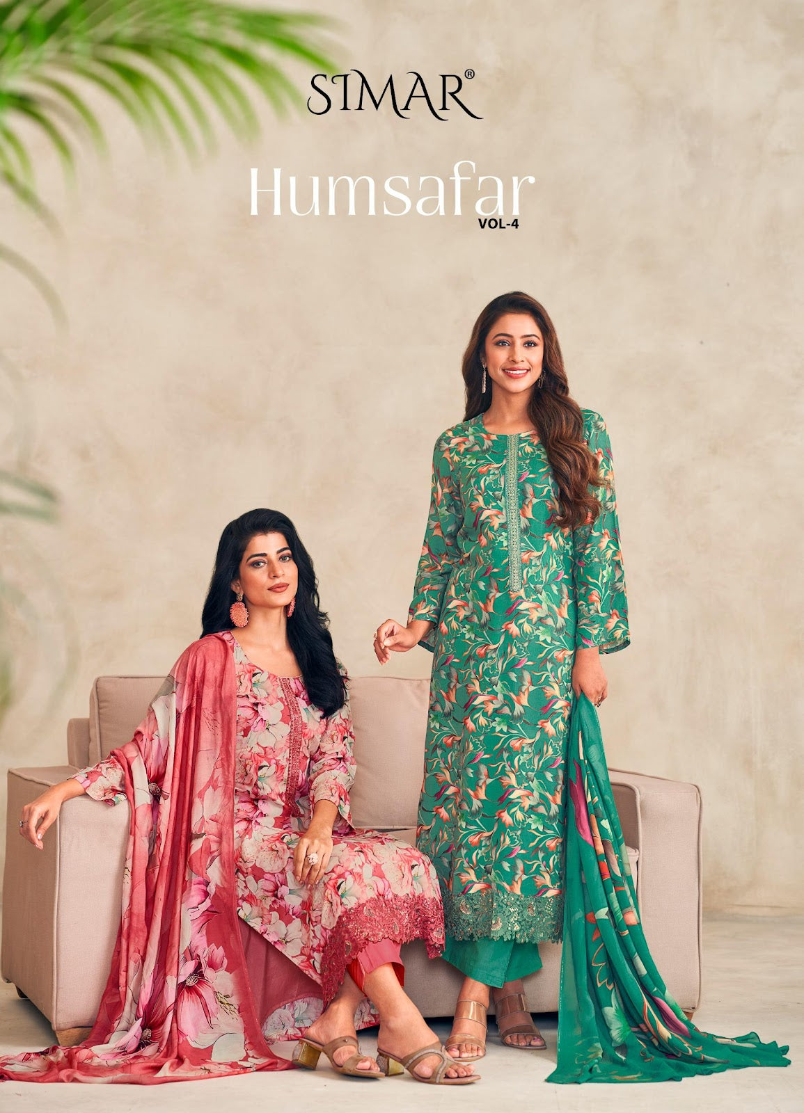 Humsafar Vol 4 Simar Glossy Pure Viscose Muslin Pant Style Suits Wholesale Rate