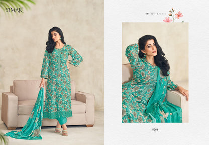 Humsafar Vol 4 Simar Glossy Pure Viscose Muslin Pant Style Suits Wholesale Rate