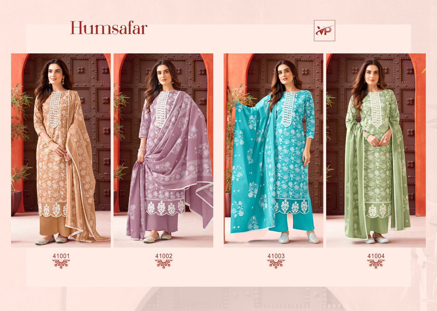 Humsafar Vp Lawn Cotton Plazzo Style Suits