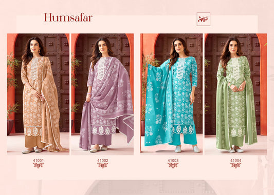 Humsafar Vp Lawn Cotton Plazzo Style Suits