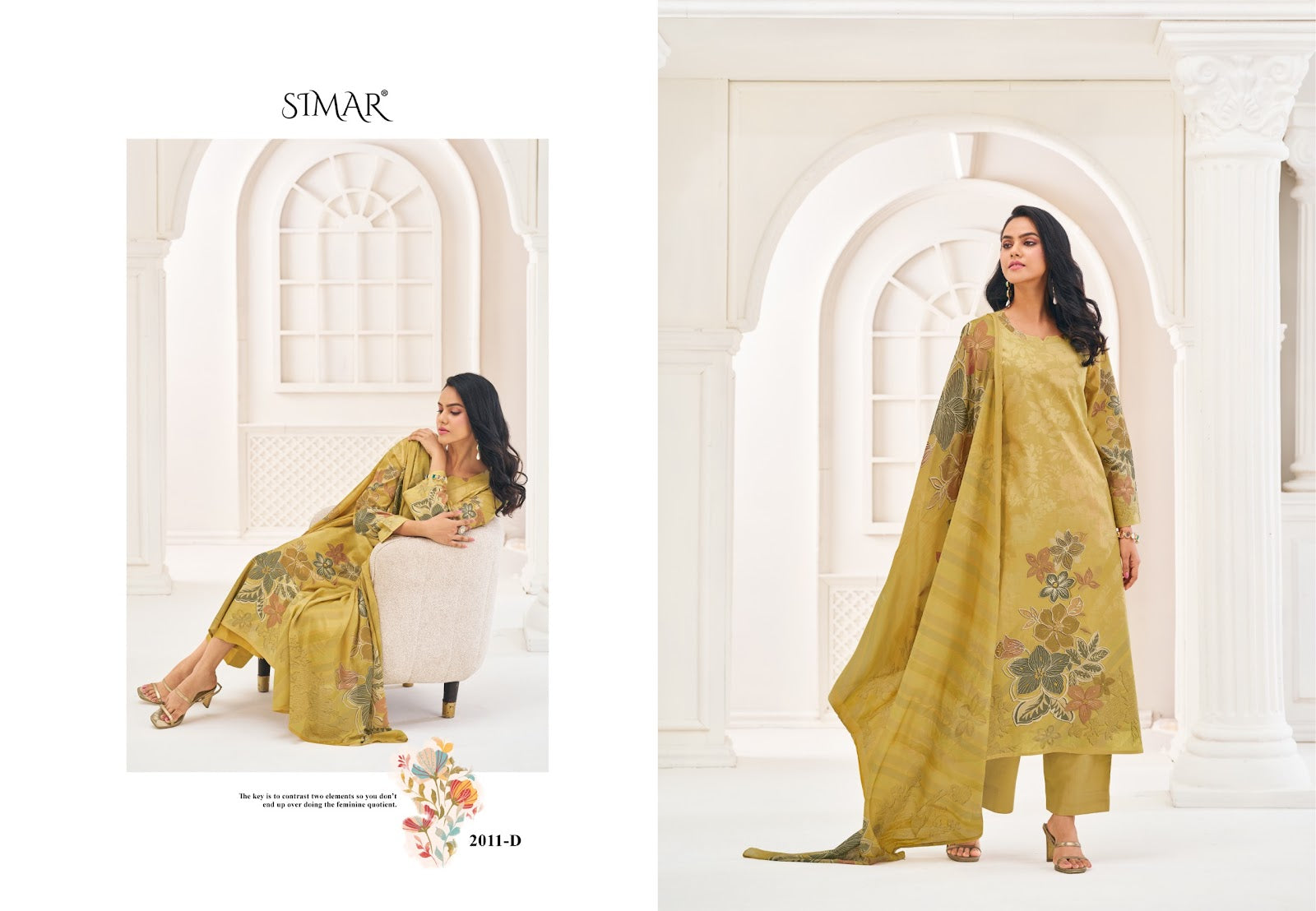 Hunar Simar Glossy Pure Lawn Pant Style Suits Wholesale Price