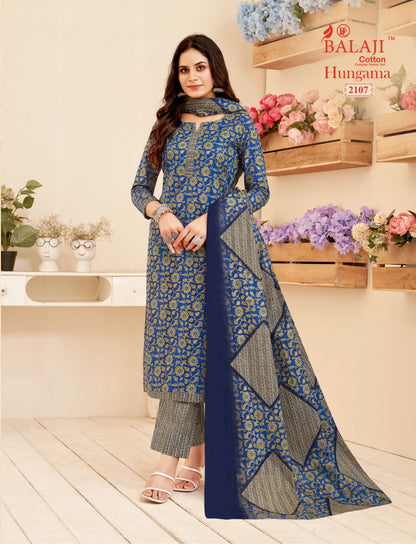 Hungama Vol 21 Balaji Cotton Dress Material Manufacturer Gujarat