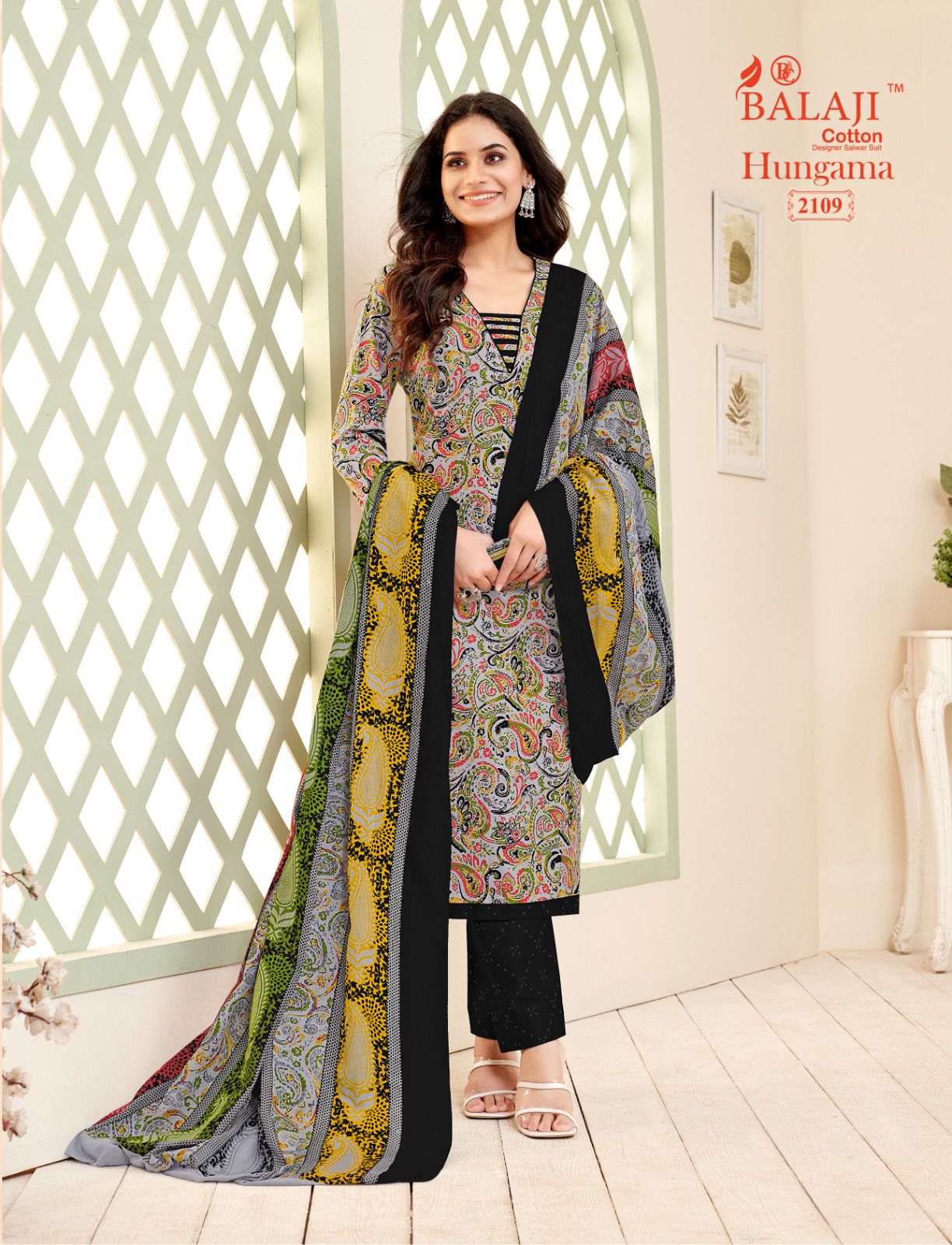 Hungama Vol 21 Balaji Cotton Dress Material Manufacturer Gujarat