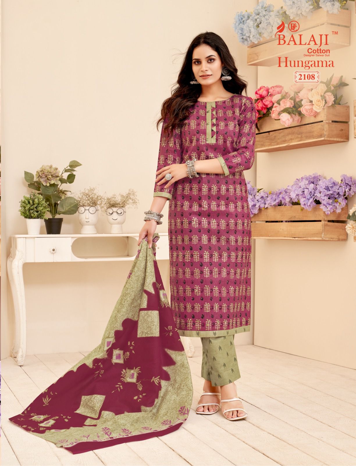 Hungama Vol 21 Balaji Cotton Dress Material Manufacturer Gujarat