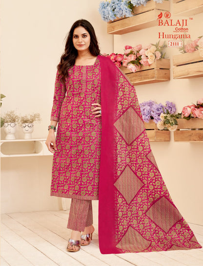 Hungama Vol 21 Balaji Cotton Dress Material Manufacturer Gujarat