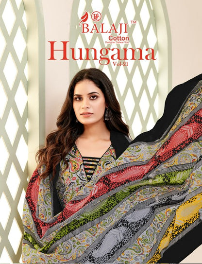 Hungama Vol 21 Balaji Cotton Dress Material Manufacturer Gujarat