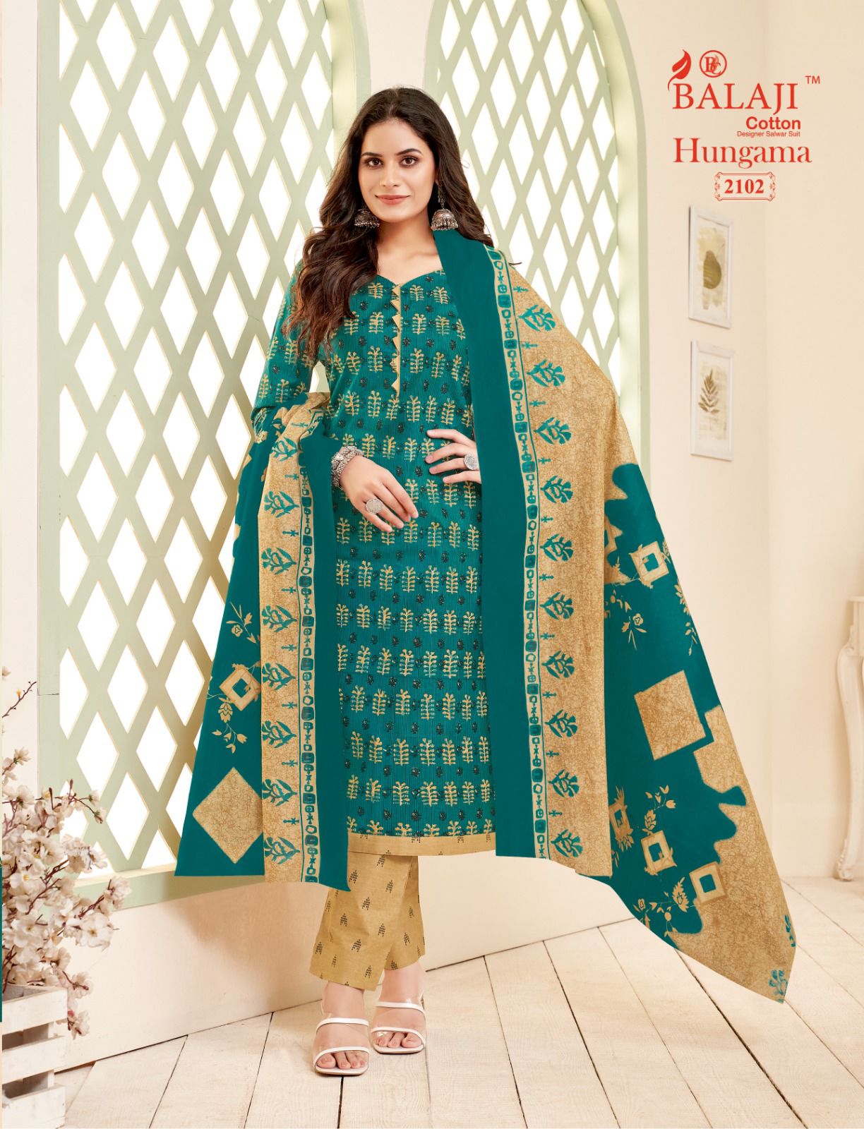 Hungama Vol 21 Balaji Cotton Dress Material Manufacturer Gujarat