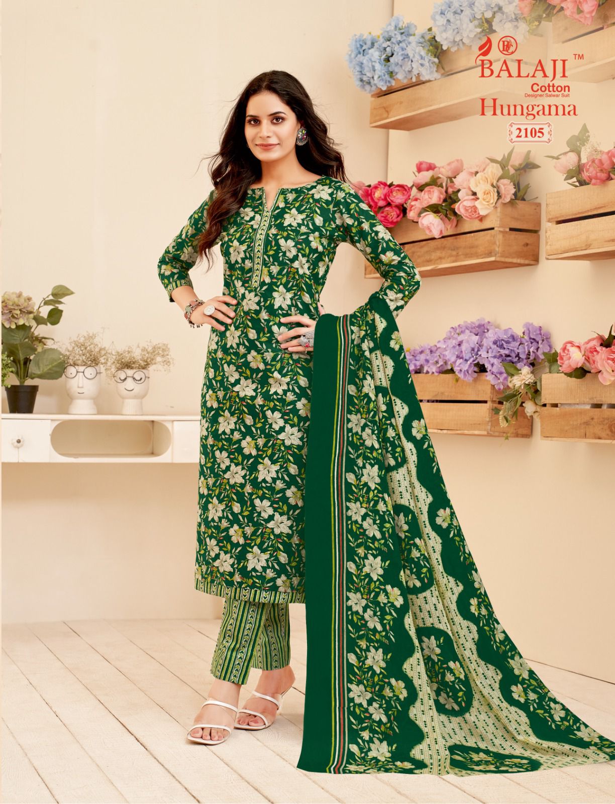Hungama Vol 21 Balaji Cotton Dress Material Manufacturer Gujarat