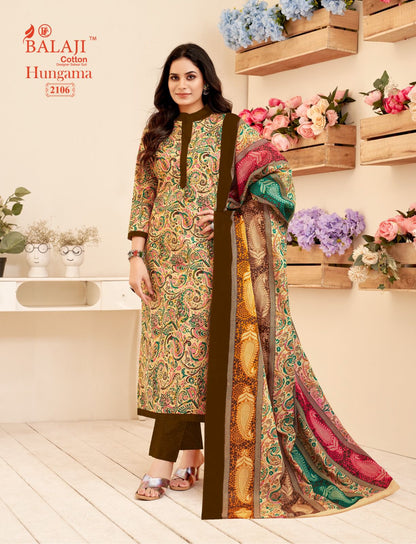 Hungama Vol 21 Balaji Cotton Dress Material Manufacturer Gujarat