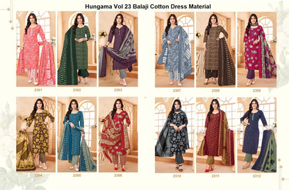 Hungama Vol 23 Balaji Cotton Dress Material Supplier Gujarat