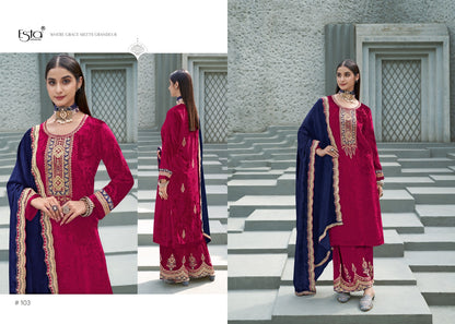 Husn Esta Designs Velvet Suits Exporter