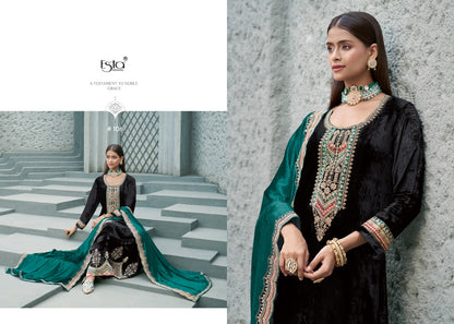 Husn Esta Designs Velvet Suits Exporter