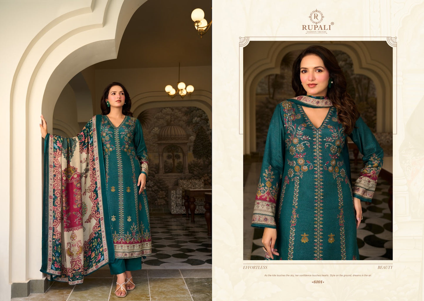 Husn Pari Rupali Viscose Muslin Pant Style Suits Manufacturer Gujarat