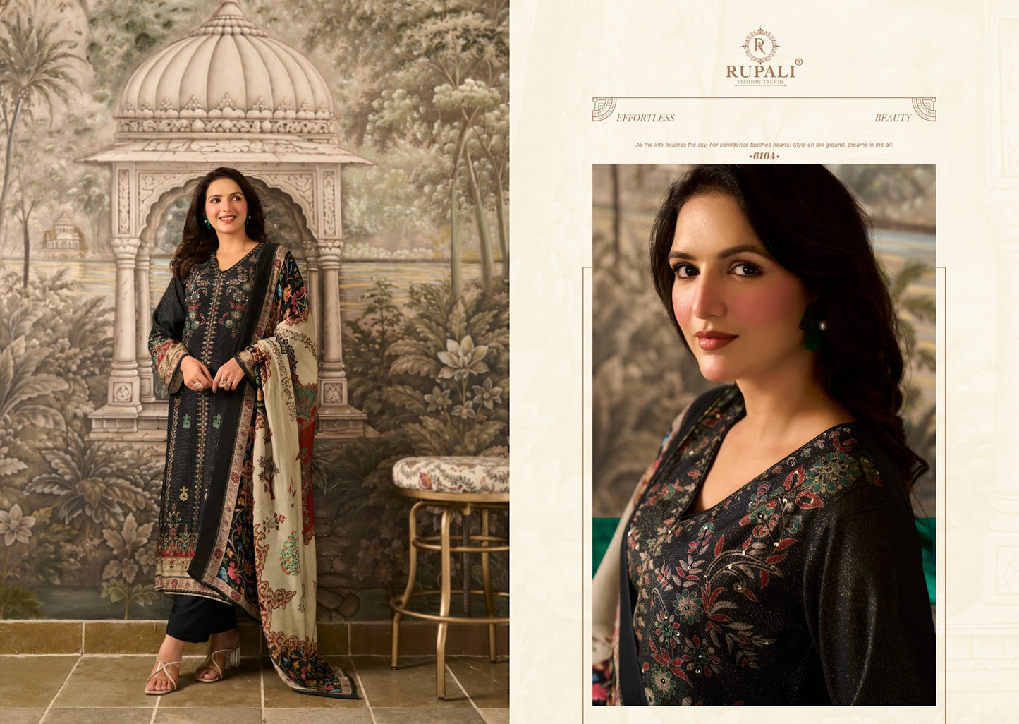 Husn Pari Rupali Viscose Muslin Pant Style Suits Manufacturer Gujarat
