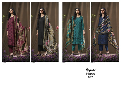 Husn Reyna Bembarg Silk Pant Style Suits Exporter India